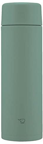 Zojirushi SM-ZB48-GM Water Bottle, Seamless 16.9 fl oz (480 ml), Screw, Stainless Steel Mug, Matte Green, Integrated Washer, Easy to Clean, 2 Pieces Only