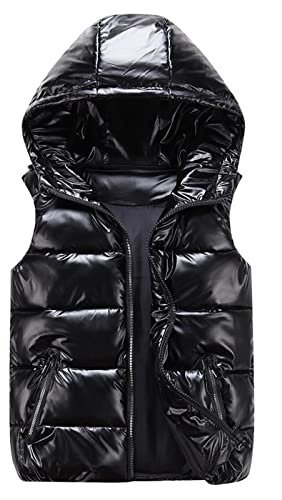BESTORI Doudoune sans Manches Homme Hiver Chaud Manteaux sans Manches à Capuche Veste Matelassée Homme Automne Hiver