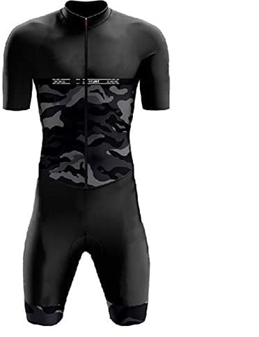 Herren Elite Ärmel Triathlon Anzug Kurzarm Trisuit SpeedSuit Skinsuit Sike Triathlon Tri Suit (Farbe 4, Größe X-Large)