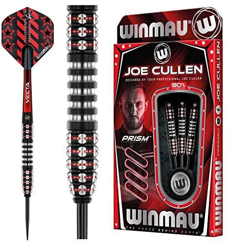 WINMAU Joe Cullen Ignition 21 Gramm Profi Stahlspitze Wolfram Dartpfeile mit Flüge und Stiele (Wellen)