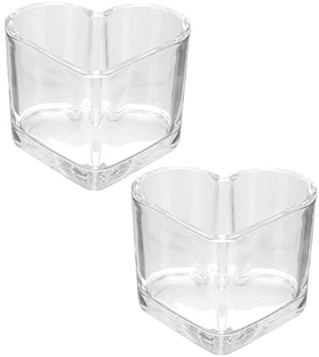 BESTonZON 2pcs Valentine Milk Cup Creative Water Cup Clear Juice Containers Heart Milk Cup Tea Milk Cup Clear Heart Mugs Juice Storage Container Clear Mugs Glass Leakproof Heart Cup Lovers