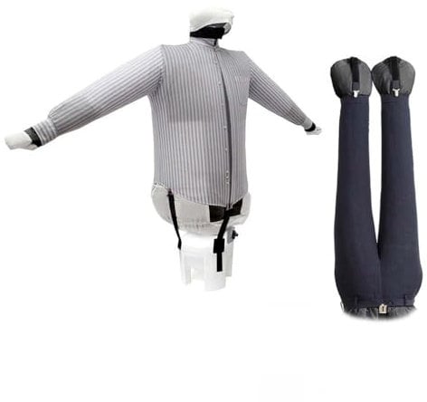Bügelpuppe trocknet und bügelt automatisch Hemden, Polos Hosen Jeans Sie frischt auf und desinfiziert Kleidung und Stoffe 3 Programme Bügelpuppe 4 in 1 A ++ Garantie 5 Jahre Modell SA04 E ECO INOX