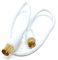 DRUT 50cm RF TV Aerial Male to F Type Connector Male Plug Coaxial Coax Cable, Lead, 75 Ohm, 3C-2V 1.6ft White Gold Connectors