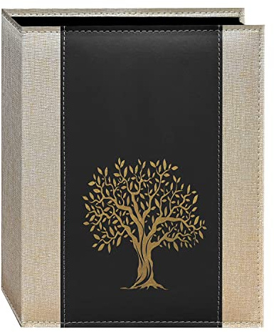 Pioneer Photo Albums Album photo en jonc de mer en relief doré Arbre noir