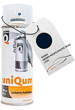 uniQum Autolack Spraydose fürs Auto für SKODA MODRA PACIFIC/PACIFIC BLAU LF5A Autolack Reparatur 400 ml