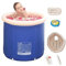 Aufblasbare Badewanne Tragbar, Blau, Langlebig – Freistehendes Planschbecken für Erwachsene, Home Spa, Inkl. Luftpumpe – Ideal für Badezimmer, Garten & Camping