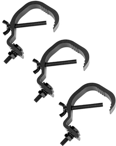 QWORK® 3Pack Stage Light Clamp, Truss Clamp, Stage Lighting Equipment, 30-55 MM, Compatible with Most Stage Lights