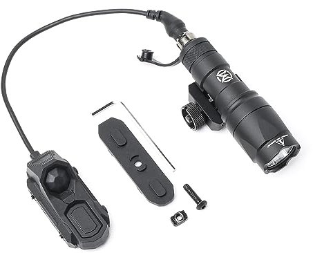 QIRUIMY Linterna táctica M300A de 600 lúmenes, luz de exploración ligera para M-lok Keymod 20 mm Picatinny Rail System