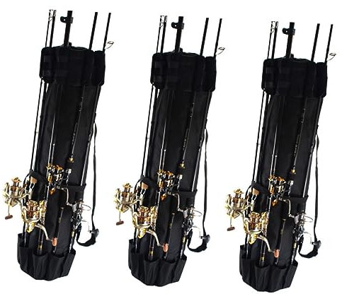 Sosoport Angeltasche 3st Angelgeräte-organisator Rucksack Tasche Für Angelruten Rutenhalter Für Rucksack Angelrucksack Seitentasche Zum Angeln Rucksäcke Zylindrisch Aufbewahrungstasche F86