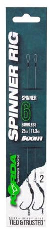 Korda Spinner Rig Spinner Barbless 25lb - 2 Karpenrigs, Größe:6