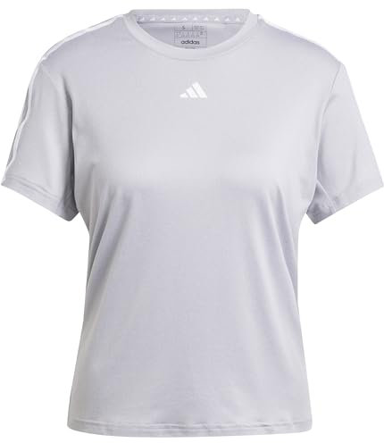 adidas Women's AEROREADY Train Essentials 3-Stripes Tee, Glory Grey, XL