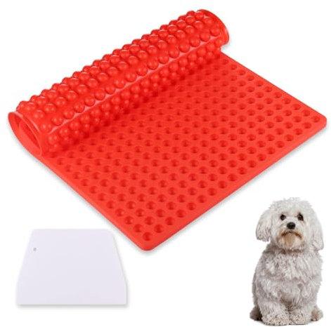 Tapetes de Silicona Antiadherentes,Mini Hemisferio de 1,2cm Molde para Hornear para Galletas de Perro,para Hornear Perros Galletas y Golosinas, con 1 Espátulas