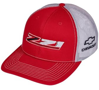 SR1 Performance Chevrolet Bowtie Z71 Offroad-Hut – Chevy Trucks Snapback Cap – Offizielles Lizenzprodukt von GM, Rot/Ausflug, einfarbig (Getaway Solids), Einheitsgr��e