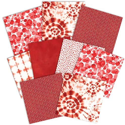 Paper House Productions 30,5 x 30,5 cm, 9 Blatt, dekoratives doppelseitiges Papier, Packung für Scrapbooking und Basteln, Rubin-Palette