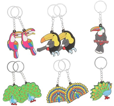 Holibanna Deko 10St Tukan Schlüsselanhänger Tier Cartoon Schultasche Anhänger Auto Schlüsselanhänger Party Kolibri-Vogel-Schlüsselanhänger Tierschmuck Kinder Geldbörse Füller