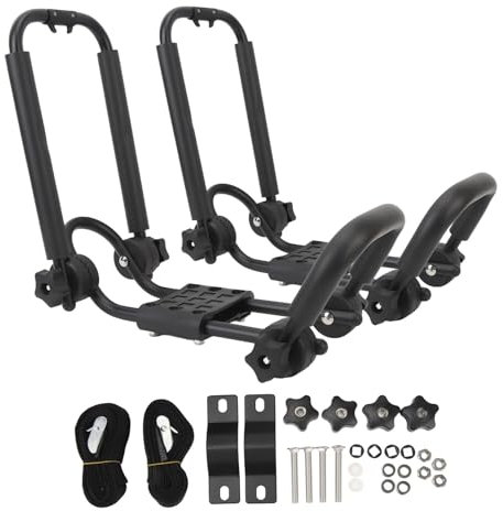 2 Pièces Porte-Bagages De Toit De Kayak, Support De Toit De Voiture De Canoë Réglable Pliable Universel, Support De Toit De Kayak pour Bateau SUV Camion Van