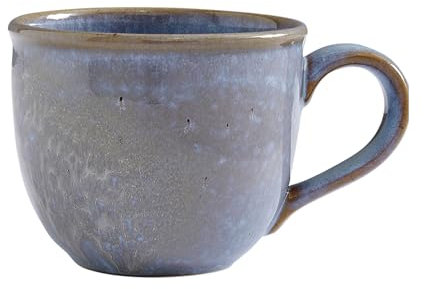 Portmeirion Minerals Mug, Aquamarine - 12oz Stoneware Coffee Cup, Sturdy Ceramic Mug, Microwave, Dishwasher, Freezer, Oven Safe - Artisan Made Drinkware for Tea, Expresso, Latte