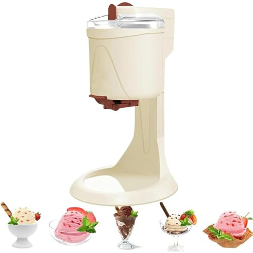 URJWAN Machine à CrèMe GlacéE Molle pour La Maison en Acier Inoxydable, Machine à CrèMe GlacéE Molle, Maison Bricolage Cuisine Automatique Mini Machine à CrèMe GlacéE Molle Aux Fruits