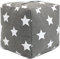 Decorative Door Stopper, Weighted Fabric Door Stopper with Handle, Heavy-Duty Square Door Floor Stop for Bedroom, Living Room, Interior, Doors (Grey Stars)