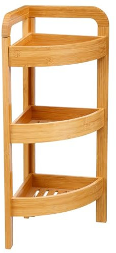 WELL HOME MOBILIARIO & DECORACIÓN Étagère d'angle en Bambou 3 Niveaux
