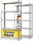 Floordirekt Schwerlastregal, 2er Set, verzinkt 200 x 120 x 60 cm Steckregal, Kellerregal, Lagerregal, Werkstattregal, Werkbank - 5 verstellbare Böden (Lakota)