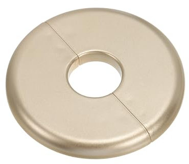 PATIKIL Rohrabdeckung Wand Split Flansch Rohrmanschette 0,93 (23,5mm), ABS Runde Selbstklebende Rosetten Wasserhahn Armaturen-Abdeckung für Küche Badezimmer Armatur Dekoration, Gold