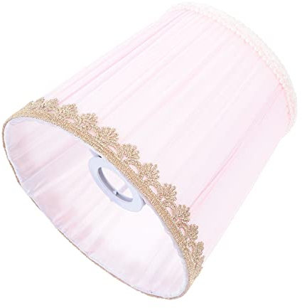 Rosa Stoff Lampenschirm für Wand und Deckenlampen E14 Wohnzimmer