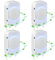 Purificador de Aire, Dayear Plug in Purificador de Aire de Iones Negativos Mini Air Purifier para Dormitorio/Casa/Sala de Estar/Sala de Mascotas,3 modos de luz Led(4Pack)