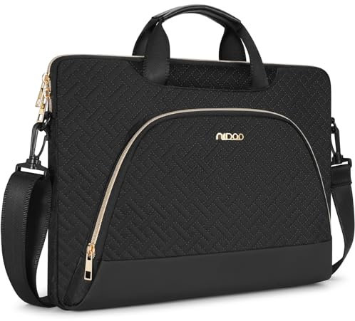 NIDOO 17,3 Pouces Sac à Bandoulière Sacoche Ordinateur Portable Sac à Main Mallette pour 17.3 ThinkPad P17 / IdeaPad 3 / Legion 5 5i / ENVY Laptop 17 / ZBook Fury 17.3 G8/ ZenBook Pro 17/ ProBook 470