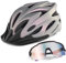 Odoland Set de Casque de Vélo avec Pare-Soleil Amovible et Lunettes de Cyclisme Photochromique Casque VTT et VTC Léger avec Lunettes de Soliel Sport Anti-UV pour Cyclisme Homme Femme Adult,Rose Mat