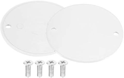 QUARKZMAN 5 Stück PVC-Rohrleitungskappe Runde Anschlussdose Abdeckung mit Schrauben 65mm Außendurchmesser für Rohrleitungsdose
