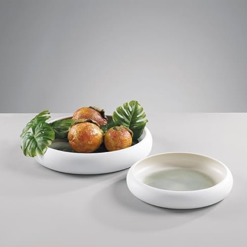 Mascagni CASA Set 2 Schüsseln aus Keramik, Weiß und Salbei