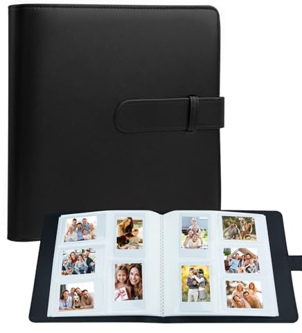 360 Pockets Photo Album for Fujifilm Instax Mini LiPlay 13 12 11 90 70 9 8+ 8 7S Instant Camera/Mini Link SP-1 Printer, Polaroid Snap Touch PIC-300 Z2300 Mint Camera Printer (Black)
