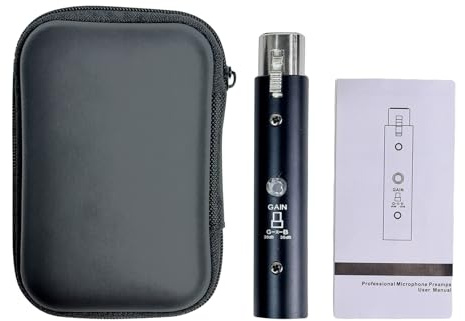 BAFOVY 48 V Mikrofonvorverstärker, MIC-Vorverstärker Dynamischer MIC-Verstärker mit XLR-Schnittstelle 35 DB Verstärkung 10-40 KHz für die Professionelle Aufnahmebüßerleistung