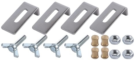Qury Staffa sottotop in acciaio inox per lavello 4 pezzi clip a forma di L con dado M6 per cucina bagno