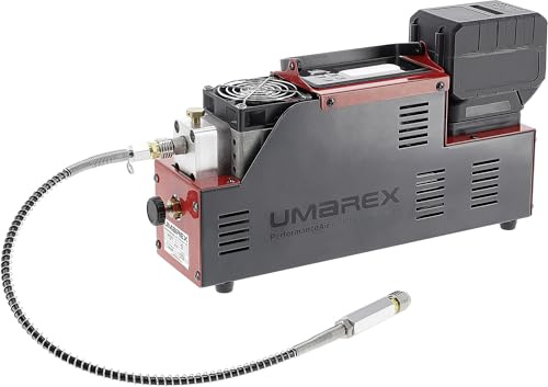 Umarex PerformanceAir 400 PCP Compressor PCP Kompressor, portabler Hochdruckkompressor bis 300 bar, Akku oder 230 V Betrieb, Foster-Anschluss, inkl. 2 Li-Ion Akkus und Ladegeräte