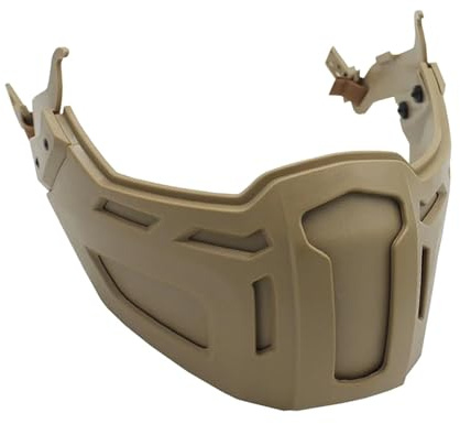 AwnsIMfreien Airsoft-Vollgesichtsmaske, helmkompatibler Halbgesichtsschutz mit 11 cm Schutzbereich für Airsoft und Outdoor-Aktivitäten (Ton), Vollmaske