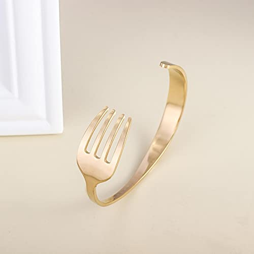 LAMGUL Bysonglezai Armband Herren Armbänder Frauen Kreative Gabel Manschette Armband Für Frauen Männer Mode Persönlichkeit Party DREI Farben