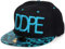 styleBREAKER Snapback Cap DDPE im Leo Design mit Schlangen Prägung, Baseball Cap, verstellbar, Unisex 04023034, Farbe:Schwarz-Türkis