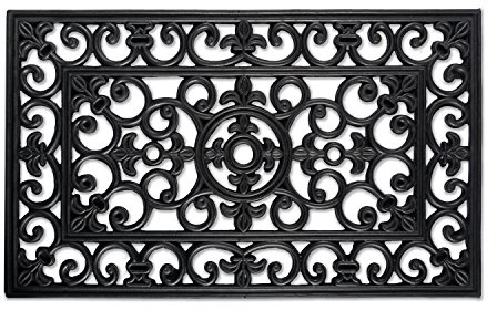 DII Rubber Doormats Collection All Weather, 18x30, Scroll