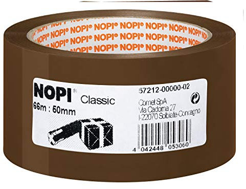 tesa Nopi Classic Packband, braun, 66m:50mm
