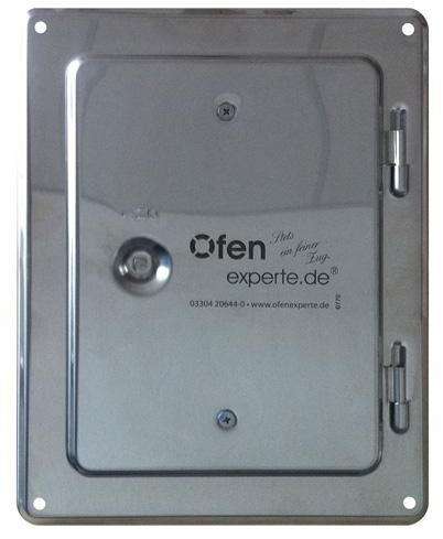 Kutzner + Weber GmbH Schornstein-Kamin-Reinigungstür, 140 x 200 mm, Edelstahl