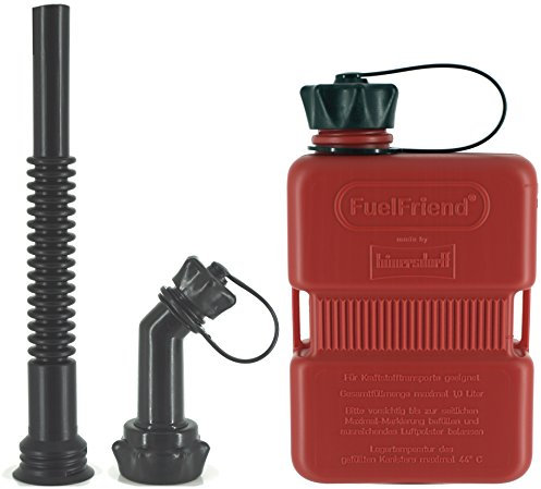 FuelFriend®-PLUS 1,0 Liter - Klein-Benzinkanister Mini-Reservekanister + Auslaufrohr-Set