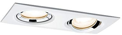 Paulmann Prem EBL Set Name IP65 rechteckig schwenkbar 1x2x 2x500lm 36° 230V 51mm Weiß/Chrom