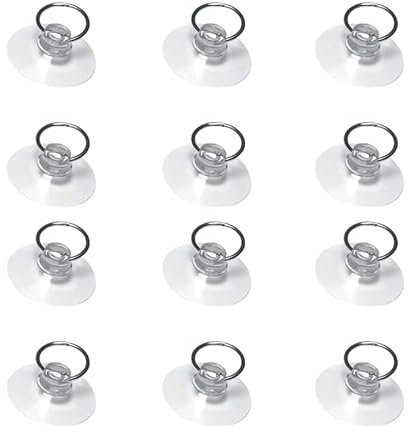 Ventouses 40mm avec tige 12 mm (pour oeillet 12mm) avec anneau metal ouvrable pour panneaux dans camping cars, voitures et camions - Lot de 12