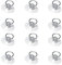 Ventouses 40mm avec tige 12 mm (pour oeillet 12mm) avec anneau metal ouvrable pour panneaux dans camping cars, voitures et camions - Lot de 12