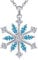 JO WISDOM halskette schneeflocken silber 925 damen zirconia swarovski Kristall anhänger kette,Schmuck für Frauen