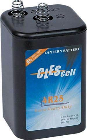 1 PZ Di BATTERIA 6V PER LAMPEGGIANTE CANTIERE