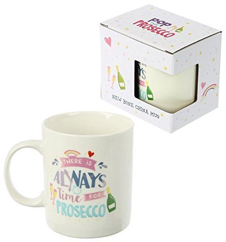 Collectable New Bone China Mug - 'Prosecco Slogan'