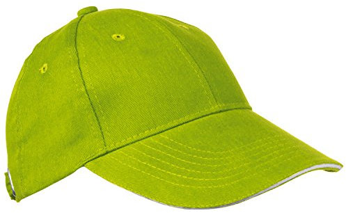 Baumwoll-Basecap 6 Panel heavy-brushed Cotton / Farbe: apfelgrün